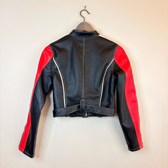 Urban Outfitters Jordan Vegan Leather Women’s Rae Moto Jacket Sz XS NWT - Picture 11 of 16
